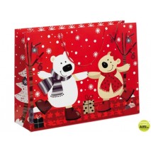 BOLSA DE REGALO CON MOTIVOS NAVIDEÑOS 61X46X18CM