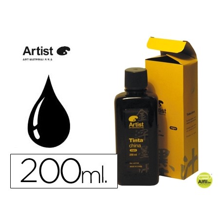 TINTA CHINA ARTIST NEGRA FRASCO 200 ML