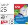 ETIQUETA ADHESIVA APLI 1215 TAMAÑO 210X297 MM PARA FOTOCOPIADORA LASER INK-JET CAJA CON 25 HOJAS CON