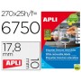 ETIQUETA ADHESIVAS APLI 10197 TAMAÑO 17,8X10 MM REMOVIBLE PARA FOTOCOPIADORA LASER INK-JET CAJA 25 H