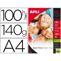 PAPEL FOTOGRAFICO APLI GLOSSY DIN A4 140 GR
