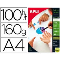 PAPEL FOTOGRAFICO APLI GLOSSY DOBLE CARA DIN A4 PACK DE 100 HOJAS 160 GR