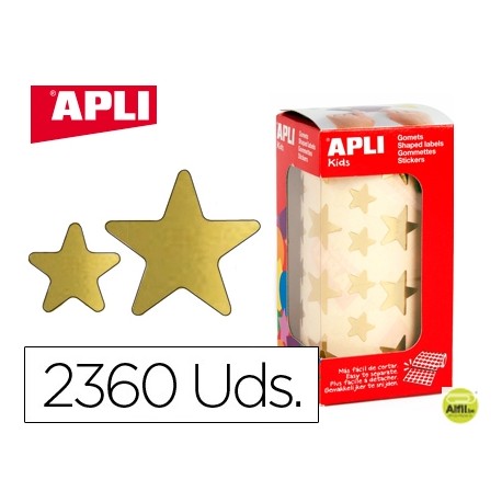 GOMETS APLI ESTRELLA ORO BOLSA DE 2360 UNIDADES