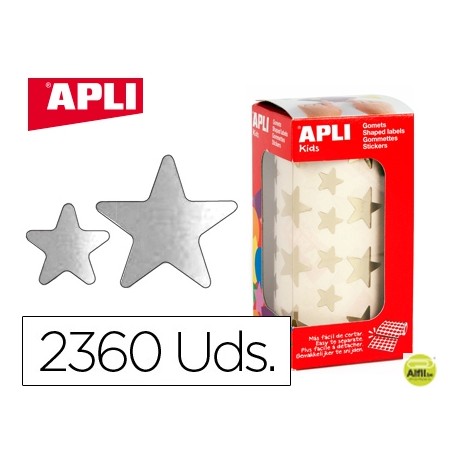 GOMETS APLI ESTRELLA PLATA BOLSA DE 2360 UNIDADES