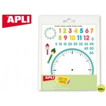 GOMETS APLI TEMATICO RELOJ ADHESIVO REMOVIBLE BOLSA DE 3 HOJAS