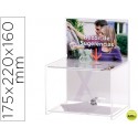 BUZON DE SUGERENCIAS ARCHIVO 2000 CON LLAVE DE POLIESTIRENO TRANSPARENTE 175X220X160 MM