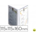 EXPOSITOR SOBREMESA ARCHIVO 2000 CON FORMA PIRAMIDAL EN PLASTICO TRANSPARENTE 115X115X160 MM