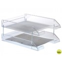 BANDEJA SOBREMESA ARCHIVO 2000 PLASTICO TRANSPARENTE CRISTAL 340X260X60 MM