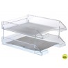 BANDEJA SOBREMESA ARCHIVO 2000 PLASTICO TRANSPARENTE CRISTAL 340X260X60 MM