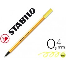 ROTULADOR STABILO PUNTA DE FIBRA POINT 88 AMARILLO NEON