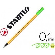 ROTULADOR STABILO PUNTA DE FIBRA POINT 88 VERDE NEON