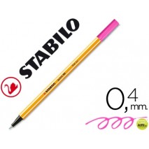 ROTULADOR STABILO PUNTA DE FIBRA POINT 88 ROSA NEON