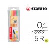 ROTULADOR STABILO PUNTA DE FIBRA POINT 88 5 COLORES SURTIDOS NEON