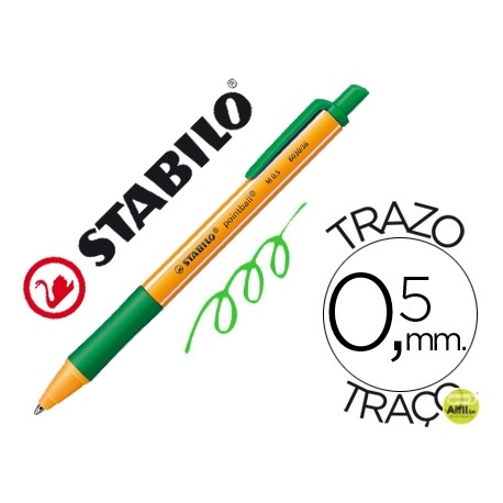 BOLIGRAFO STABILO POINTBALL 0,5 MM COLOR VERDE