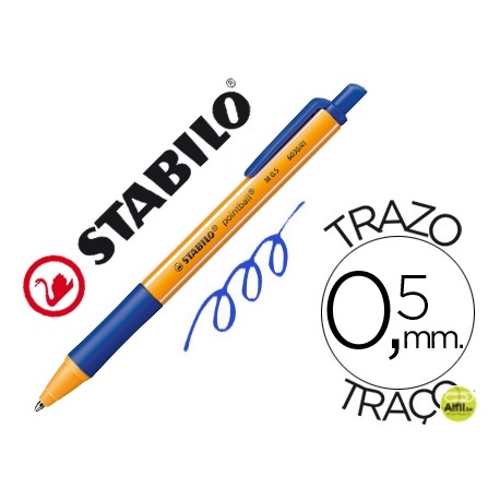 BOLIGRAFO STABILO POINTBALL 0,5 MM COLOR AZUL