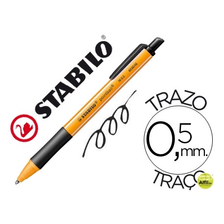 BOLIGRAFO STABILO POINTBALL 0,5 MM COLOR NEGRO
