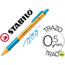 BOLIGRAFO STABILO POINTBALL 0,5 MM RETRACTIL TURQUESA