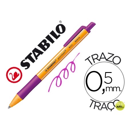 BOLIGRAFO STABILO POINTBALL 0,5 MM RETRACTIL LILA