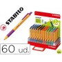 BOLIGRAFO STABILO POINTBALL 0,5 MM RETRACTIL EXPOSITOR DE 60 COLORES SURTIDOS