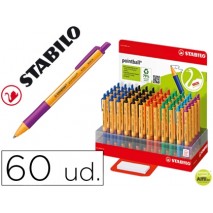 BOLIGRAFO STABILO POINTBALL 0,5 MM RETRACTIL EXPOSITOR DE 60 COLORES SURTIDOS
