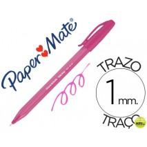 BOLIGRAFO PAPER MATE INKJOY 100 PUNTA MEDIA TRAZO 1 MM ROSA