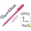 BOLIGRAFO PAPER MATE INKJOY 100 PUNTA MEDIA TRAZO 1 MM ROSA