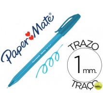 BOLIGRAFO PAPER MATE INKJOY 100 PUNTA MEDIA TRAZO 1 MM TURQUESA