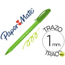 BOLIGRAFO PAPER MATE INKJOY 100 PUNTA MEDIA TRAZO 1 MM VERDE LIMA