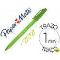 BOLIGRAFO PAPER MATE INKJOY 100 PUNTA MEDIA TRAZO 1 MM VERDE LIMA