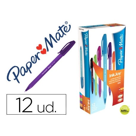 BOLIGRAFO PAPER MATE INKJOY 100 PUNTA MEDIA TRAZO 1 MM COLORES SURTIDOS