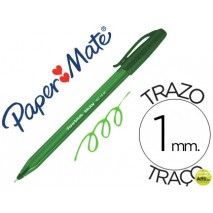 BOLIGRAFO PAPER MATE INKJOY 100 PUNTA MEDIA TRAZO 1 MM VERDE