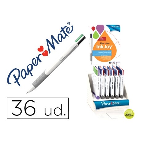 BOLIGRAFO PAPER MATE INKJOY QUATRO COLORES EXPOSITOR DE 36 UNIDADES