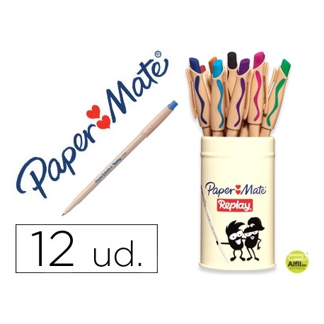 BOLIGRAFO REPLAY MAX ESTUCHE METAL DE 12 COLORES SURTIDOS
