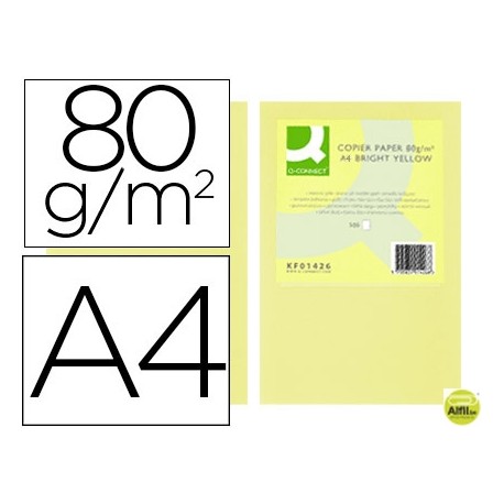 PAPEL COLOR Q-CONNECT DIN-A4 80 GRAMOS CHAMPAGNE PAQUETE DE 500 HOJAS
