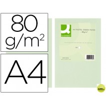 PAPEL COLOR Q-CONNECT DIN-A4 80 GRAMOS VERDE PAQUETE DE 500 HOJAS