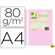 PAPEL COLOR Q-CONNECT DIN-A4 80 GRAMOS ROSA PAQUETE DE 500 HOJAS