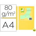PAPEL COLOR Q-CONNECT DIN-A4 80 GRAMOS AMARILLO PAQUETE DE 500 HOJAS