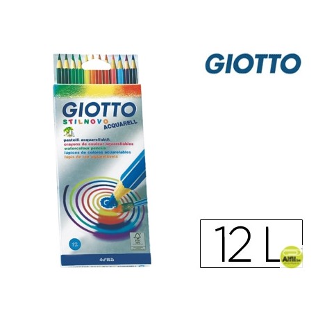 LAPICES DE COLORES GIOTTO STILNOVO ACUARELABLES CAJA DE 12 COLORES