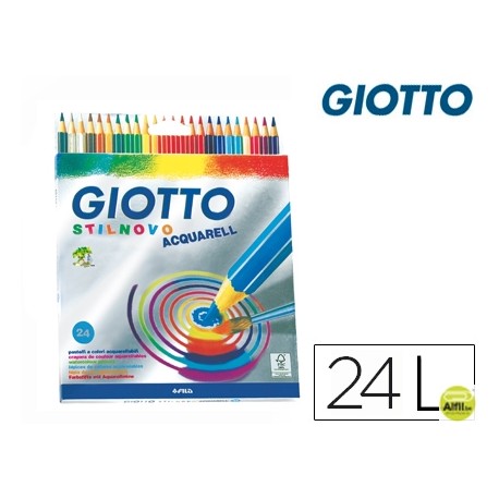 LAPICES DE COLORES GIOTTO STILNOVO ACUARELABLES CAJA DE 24 COLORES