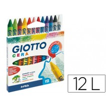 LAPICES CERA GIOTTO CAJA DE 12 COLORES