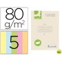 PAPEL COLOR Q-CONNECT DIN-A4 80 GRAMOS 5 COLORES SURTIDOS PAQUETE DE 500 HOJAS