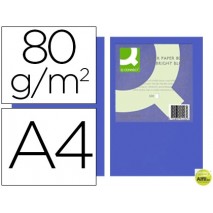 PAPEL COLOR Q-CONNECT DIN-A4 80 GRAMOS AZUL INTENSO PAQUETE DE 500 HOJAS