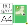 PAPEL COLOR Q-CONNECT DIN-A4 80 GRAMOS VERDE INTENSO PAQUETE DE 500 HOJAS