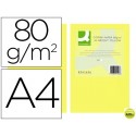 PAPEL COLOR Q-CONNECT DIN-A4 80 GRAMOS AMARILLO INTENSO PAQUETE DE 500 HOJAS