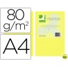 PAPEL COLOR Q-CONNECT DIN-A4 80 GRAMOS AMARILLO INTENSO PAQUETE DE 500 HOJAS