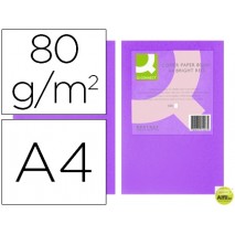 PAPEL COLOR Q-CONNECT DIN-A4 80 GRAMOS LILA INTENSO PAQUETE DE 500 HOJAS