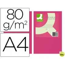 PAPEL COLOR Q-CONNECT DIN-A4 80 GRAMOS ROSA NEON PAQUETE DE 500 HOJAS