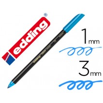 ROTULADOR EDDING PUNTA FIBRA 1200 AZUL METALIZADO N 73 PUNTA REDONDO 0,5 MM