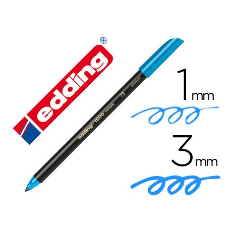 ROTULADOR EDDING PUNTA FIBRA 1200 AZUL METALIZADO N 73 PUNTA REDONDO 0,5 MM