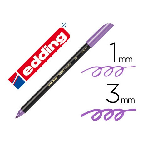 ROTULADOR EDDING PUNTA FIBRA 1200 VIOLETA METALIZADO N 78 PUNTA REDONDO 0,5 MM